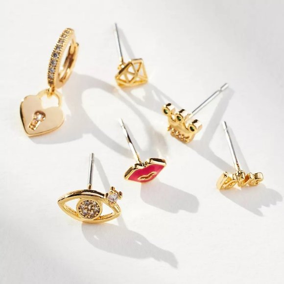 Anthropologie Jewelry - Anthropologie Icon Post Earrings, Set of 6